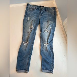Hollister “Crop” Distressed Jeans
